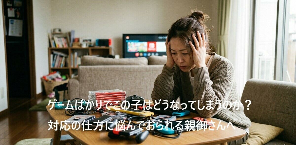 子どものゲーム依存症に悩む母親