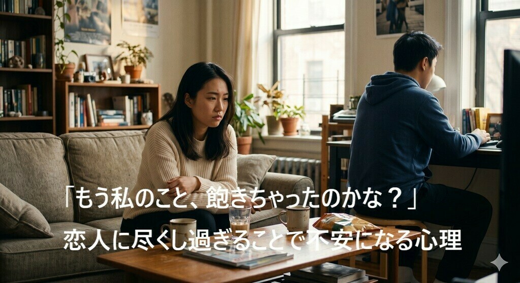 彼氏に尽くし過ぎて不安に苛まれている女性